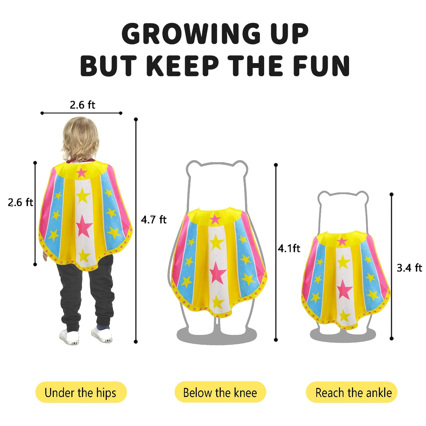iROLEWIN Star Superhero-Costumes-Cape and Mask for Kids Girls Boys Super Hero Party Gifts Toys as Halloween Dress Up with Bracelets (Rose)
