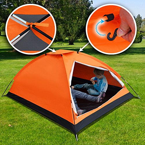 BenefitUSA 2-3 Person Portable Backpacking Tent for Family Camping Hiking Traveling