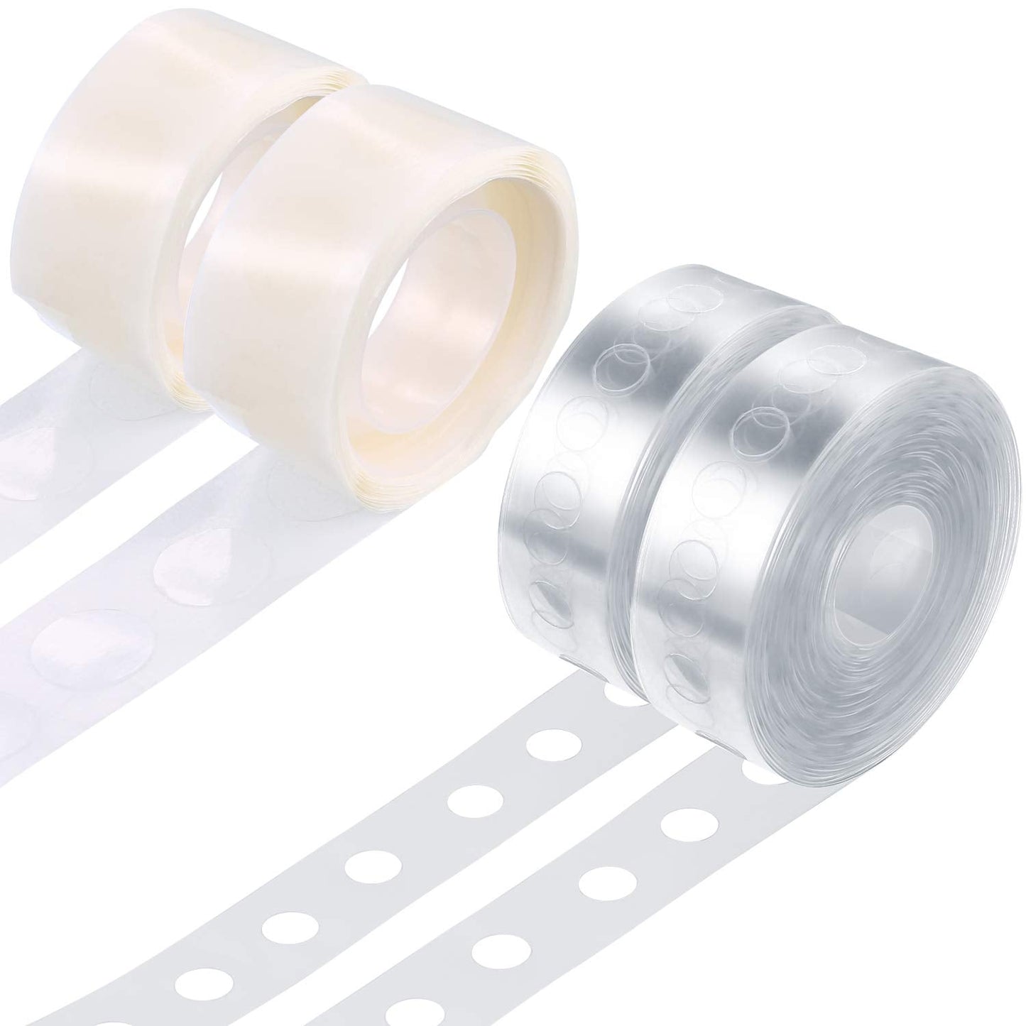 Tatuo Balloon Arch Kit Balloon Garland Decorating Strip Kit 2 Rolls Tape Strips with 2 Rolls Glue Points Stickers(Single Hole)