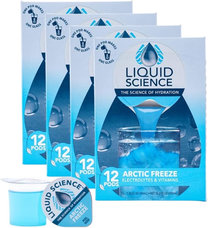 Java House Liquid Science Arctic Freeze Single Serve Hydration Pods - Peel and Pour - Cool Blue Raspberry Hydration - Pack...