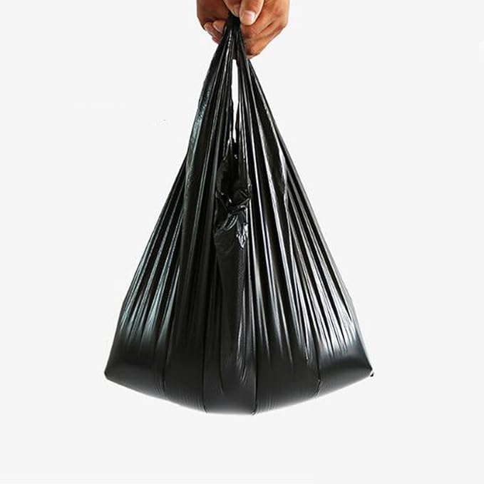 Vest Trash Bags for Car 200pcs Disposable Mini Small 18X26 Inch Black Sanitary Litter Waste Bags Personal Garbage Disposal for Vehicle Use