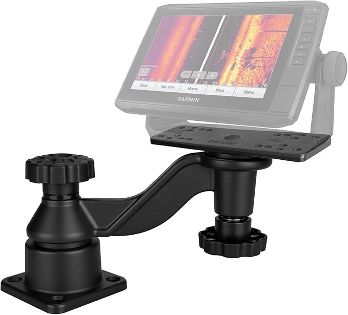 Velpaw MOUNTS Swing Arm Fish Finder Mount, All Aluminum Heavy Duty Marine Electronic Mount for Boats & Kayak,Built for Sal...