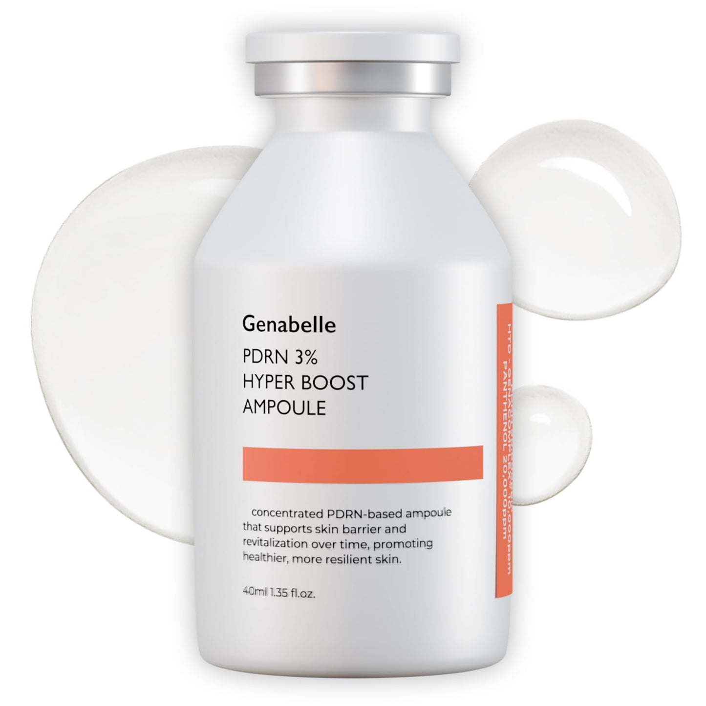 Genabelle PDRN 3% Hyper Boost Ampoule - Advanced Skin Support Serum with PDRN, Niacinamide, Hyaluronic Acid, Peptides, and Cente