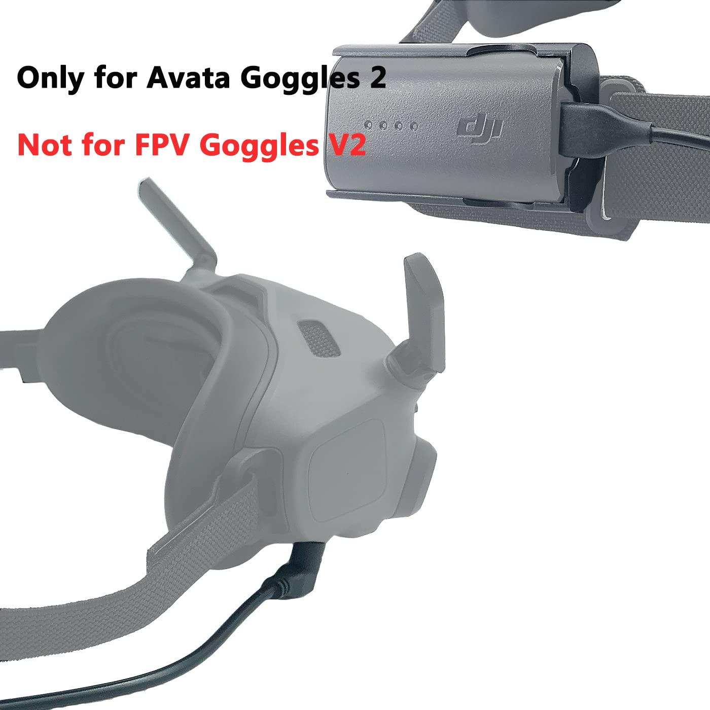 Rawecud Power Cable And Battery Bracket For Dji Avata Goggles 2, Battery Clip Holder And Charging Cable For Dji Avata Pro-View C