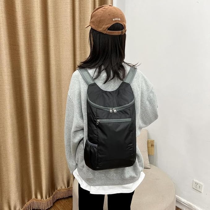 Packable Backpack for Men Women, 15L Waterproof Foldable Hiking Backpack with Breathable Shoulder Strap, Lightweight Outdo...