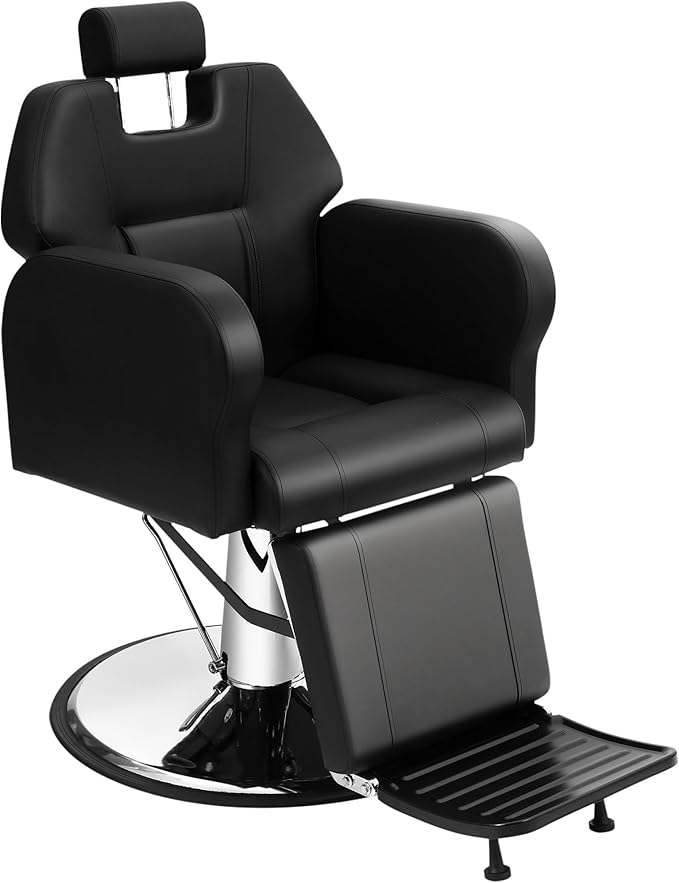 Professional Barber Chair for Barbershop Hydraulic Reclining Heavy Duty Salon Chair, 360 Degree Swivel for Hair Stylist Tattoo Home