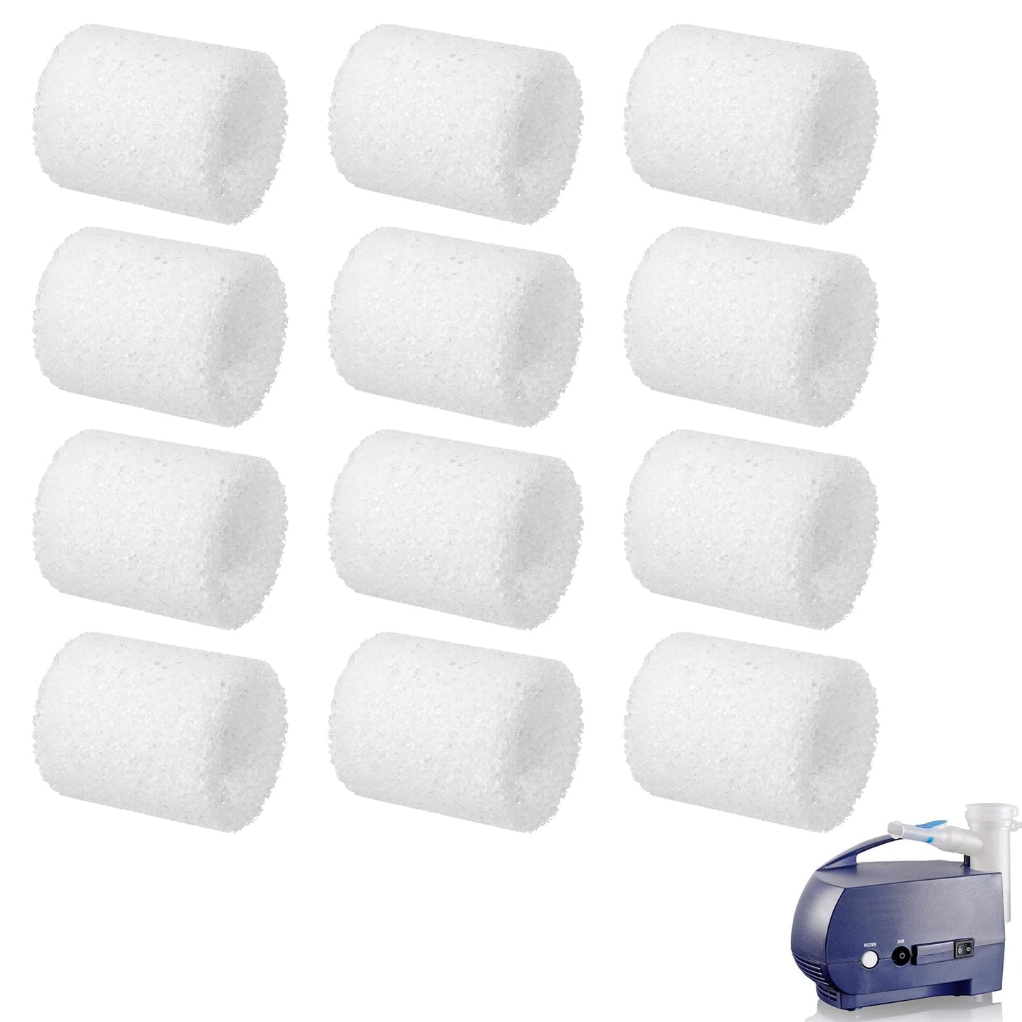 12 Pack CPAP Nebulizer Filter Replacement for PARI Vios, Ultra II, Trek, and Trek S Nebulizer Filters, Replacement Air Filters Compatible with PARI Compressor
