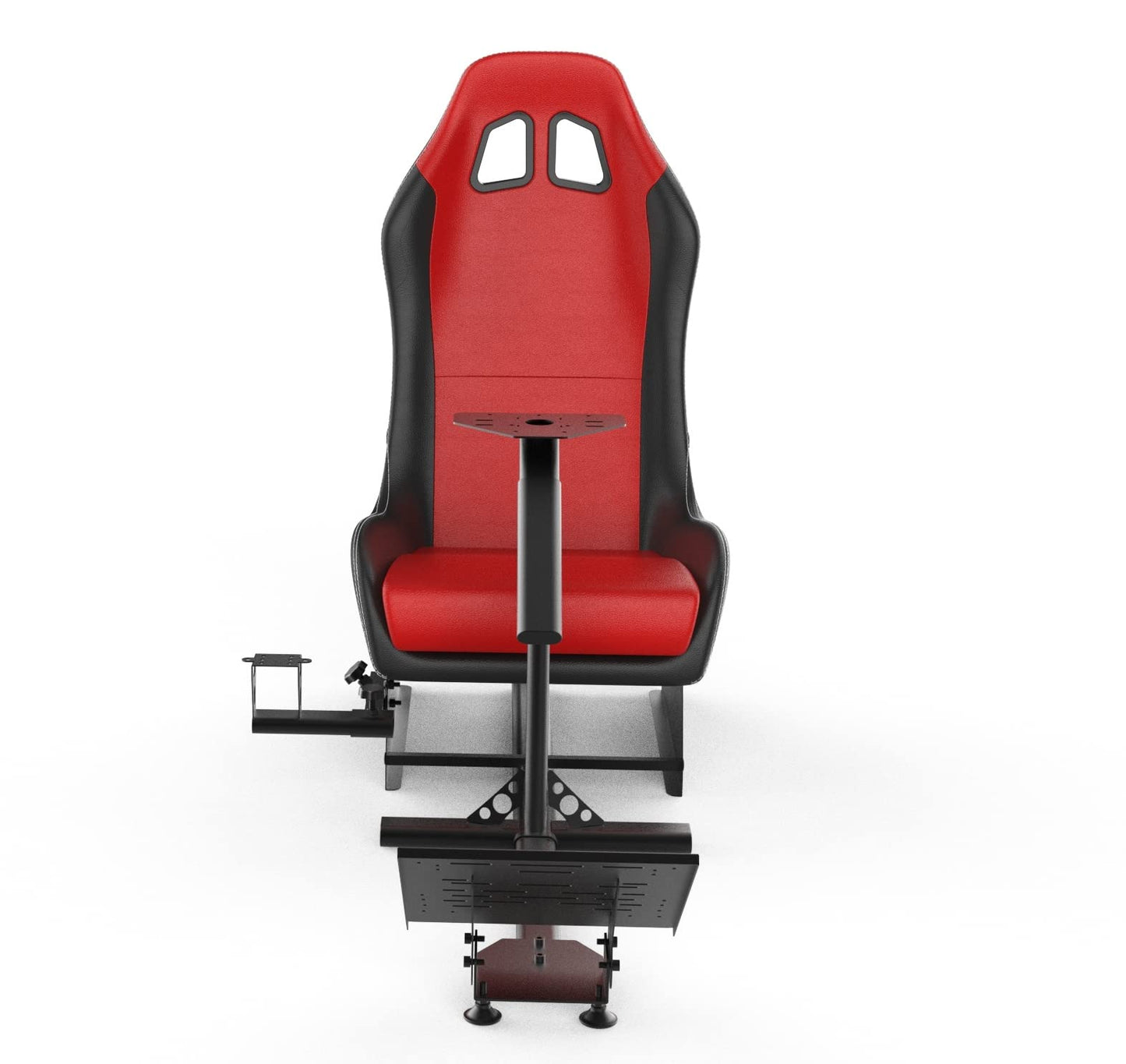cirearoa Sim Racing Cockpit with Seat | Compatible with G29 G920 G923 T248X T248 T300RS TX F458 T500RS| Easy to Install Racing Wheel Stand for PS5, Xbox, PC Gaming (Black/Red)