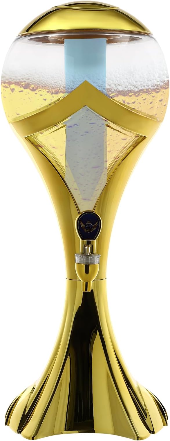 3L Beer Dispenser, Beverage Dispenser, Water Juice Drink Dispenser Plastic Drink Dispenser Lemonade Dispenser with Ice Tub...