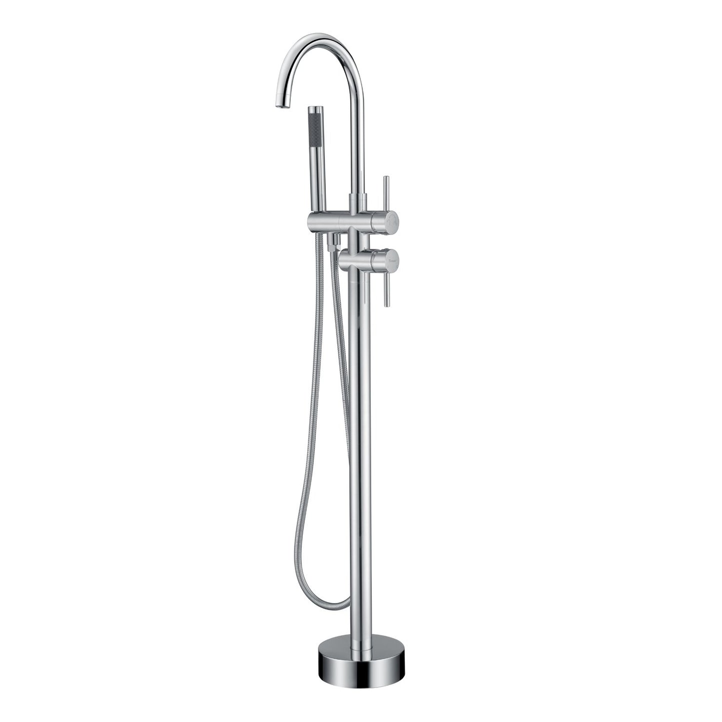 Artiqua Freestanding Bathtub Faucet Tub Filler Faucets Chrome Floor Mounted Brass Bathroom Faucets with Handheld Shower