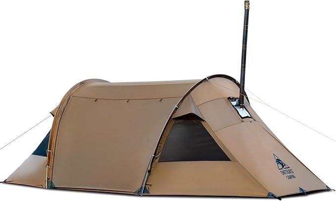 OneTigris Raven NEST Hot Tent with Stove Jack, Spacious Waterproof 2 Person Tunnel Tent for Camping, Hiking, Backpacking, ...