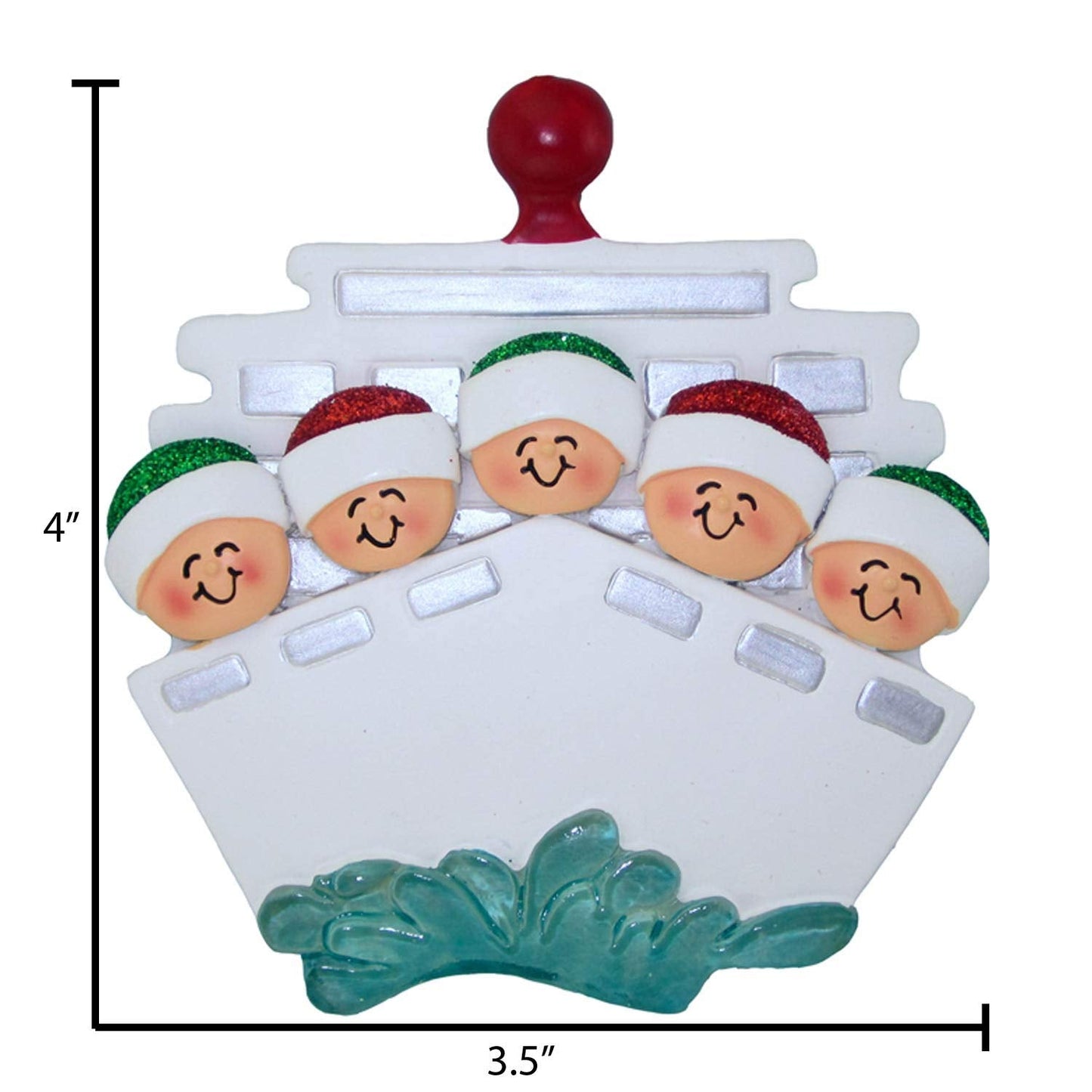 Personalized Family Christmas Ornament - Custom Ornament Family of 5 Christmas Ornament 2024 Customized Family in Christmas Vacation Hanging Ornament Family of 5 in Cruise Ornaments for Christmas Tree