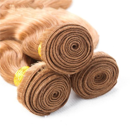 #30 Brown Bundles Human Hair Body Wave Bundles 26 26 26 Inch 3 Bundle Unprocessed Brazilian Virgin Hair Light Brown Body Wave Human Hair Extensions 50 Gram Per Bundle