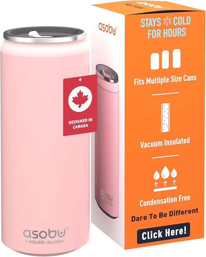 Asobu Multi Can Cooler Insulated Sleeve fits for Slim and Standard 12 Oz and 16 Oz Hard Seltzer, Soda, Beer or Energy Drin...