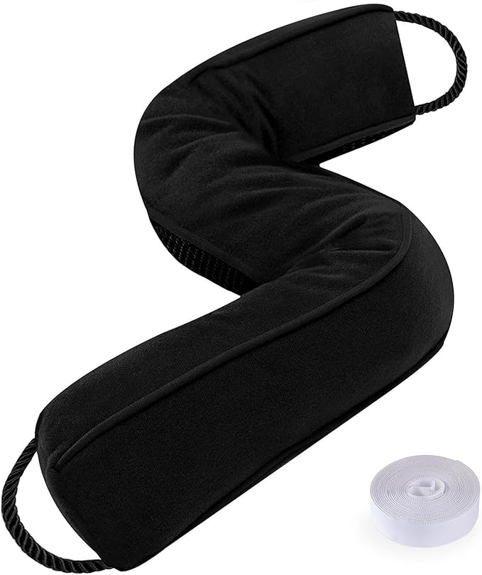 Sunolga Door Draft Stopper Blocks Hot and Cold Air with Removable Washable Cover for Bottom of Door and Window, All-Season Seal for Wind, Noise, Seal for Gaps Up to 3", Home Essentials, 30", Black