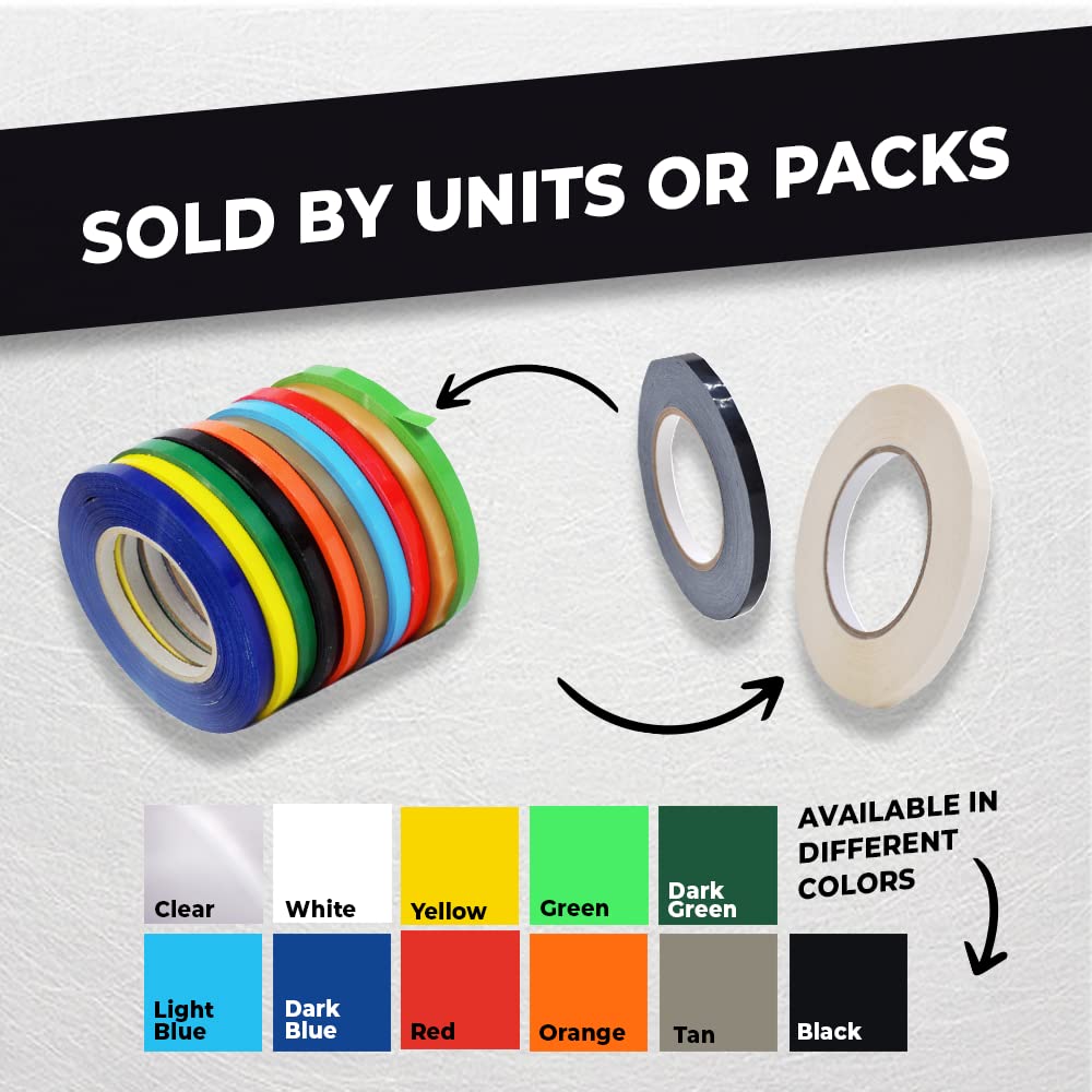 WOD Red Produce Poly Bag Sealing Tape, 3/8 inch x 180 yds. (Pack of 10) for Packaging and Sealing of Meat, Gifts, or Ice Bags BSTC24PVC