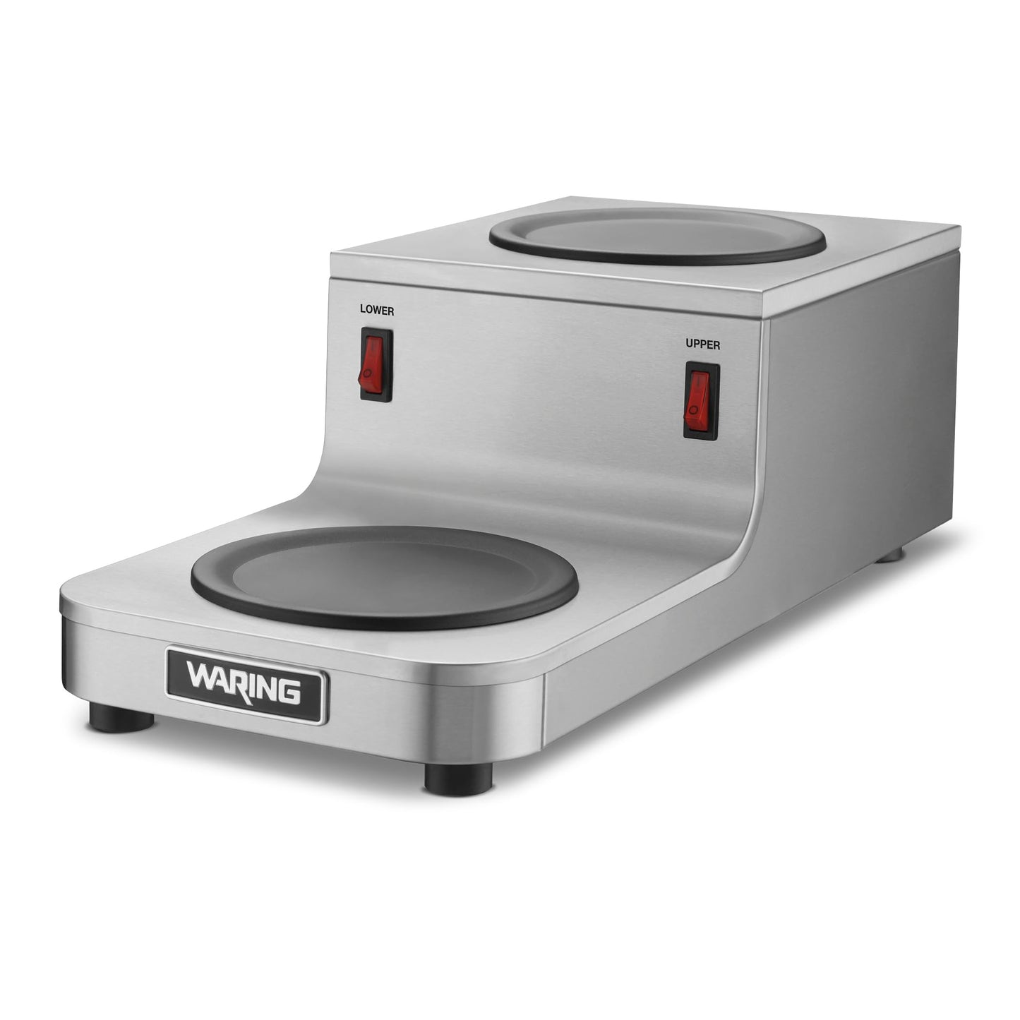 Waring Commercial WCW20R Café Deco Double Coffee Carafe Warmer, Step Up Style, 120V, 5-15 Phase Plug