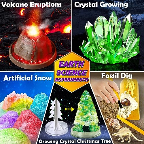 UNGLINGA 150 Experiments Science Kits for Kids, S.T.E.M Educational Project Toys for Boys Girls Birthday Gifts Ideas, Volc...