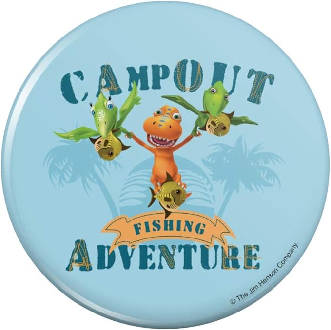 Campout Fishing Adventure Dinosaur Train Kitchen Refrigerator Locker Button Magnet