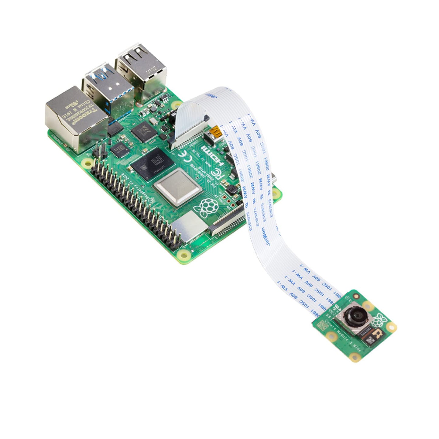Arducam for Raspberry Pi Camera Module 3 Wide, 120°(D) IMX708 Autofocus Pi Camera V3 with Acrylic Case, 15cm 15-22 Pin FFC Cable