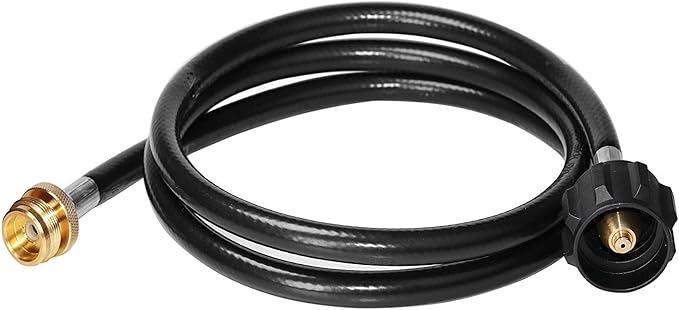 DOZYANT 5 Feet Propane Adapter Hose 1 lb to 20 lb Converter Replacement for QCC1/Type1 Tank Connects 1 LB Bulk Portable Ap...