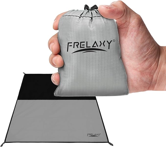 Frelaxy Pocket Picnic Blanket, Waterproof Sandproof Beach Mat, Compact Camping Tarp for Festivals, Hiking, Travel, Outdoor...
