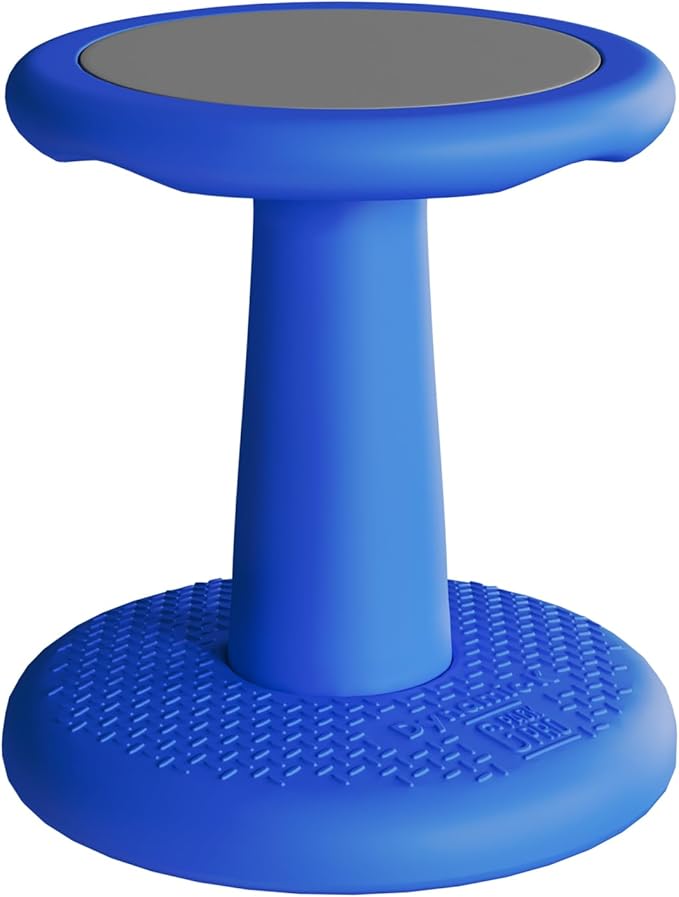 Gpack-pro Kids Wobble Stool – Improves Focus Attention – Non-Slip Base - Wiggle Chair Active Flexible Seating for Preschool Kindergarten Elementary School Party 14-Inch High (Blue)