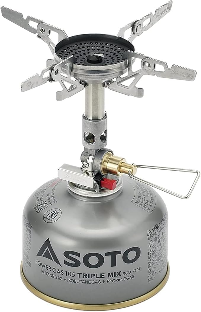 SOTO WindMaster Canister Stove with 4Flex for Windy Weather - Lightweight and Durable Backpacking Camp Stove, Compact Port...