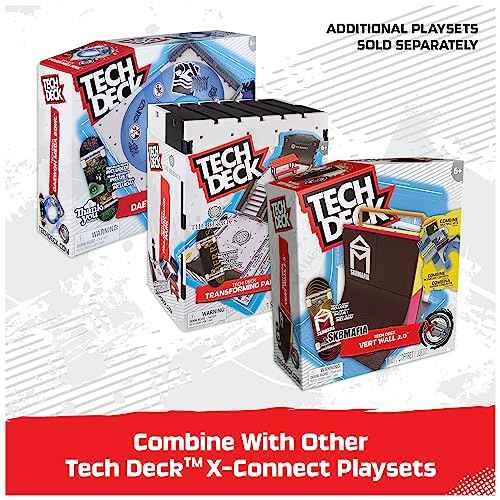 TECH DECK, The Berrics Transforming Park, X-Connect Park Creator, 30-inch Wide Foldable Playset with Storage and Exclusive Fingerboard, Kids Toy for Ages 6 and up
