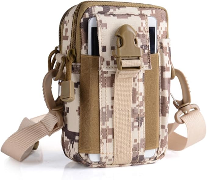 Tactical Molle Pouch - Outdoor Sports Waist Bag, Hiking Multi-Purpose Phone Pouch, Durable & Water-Resistant for Camping, ...