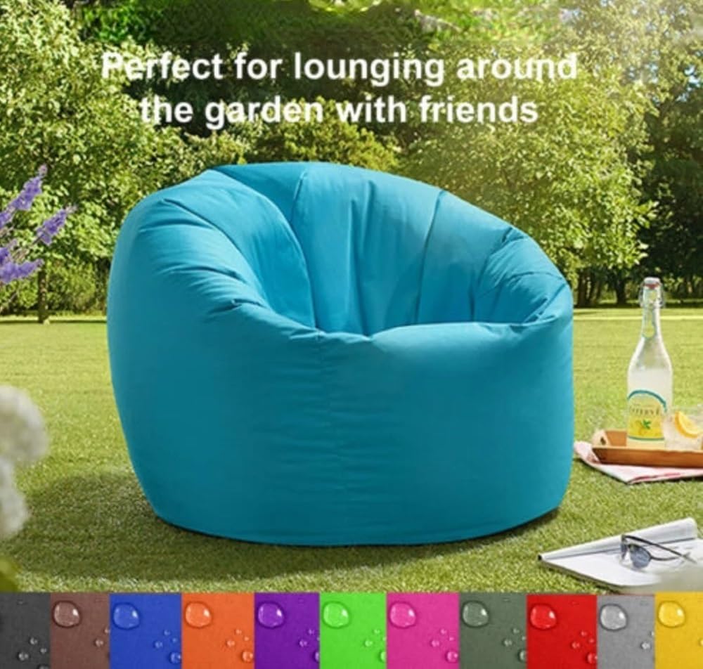 SXBCyan Outdoor Waterproof Bean Bag No Filler Bean Bag Chair, Bean Bag Sofa, Outdoor Bean Bag Garden Beach Swimming Pool Floating Beanbag Pouf Chair Kids Adults(Purple,S-D70cm-cover)