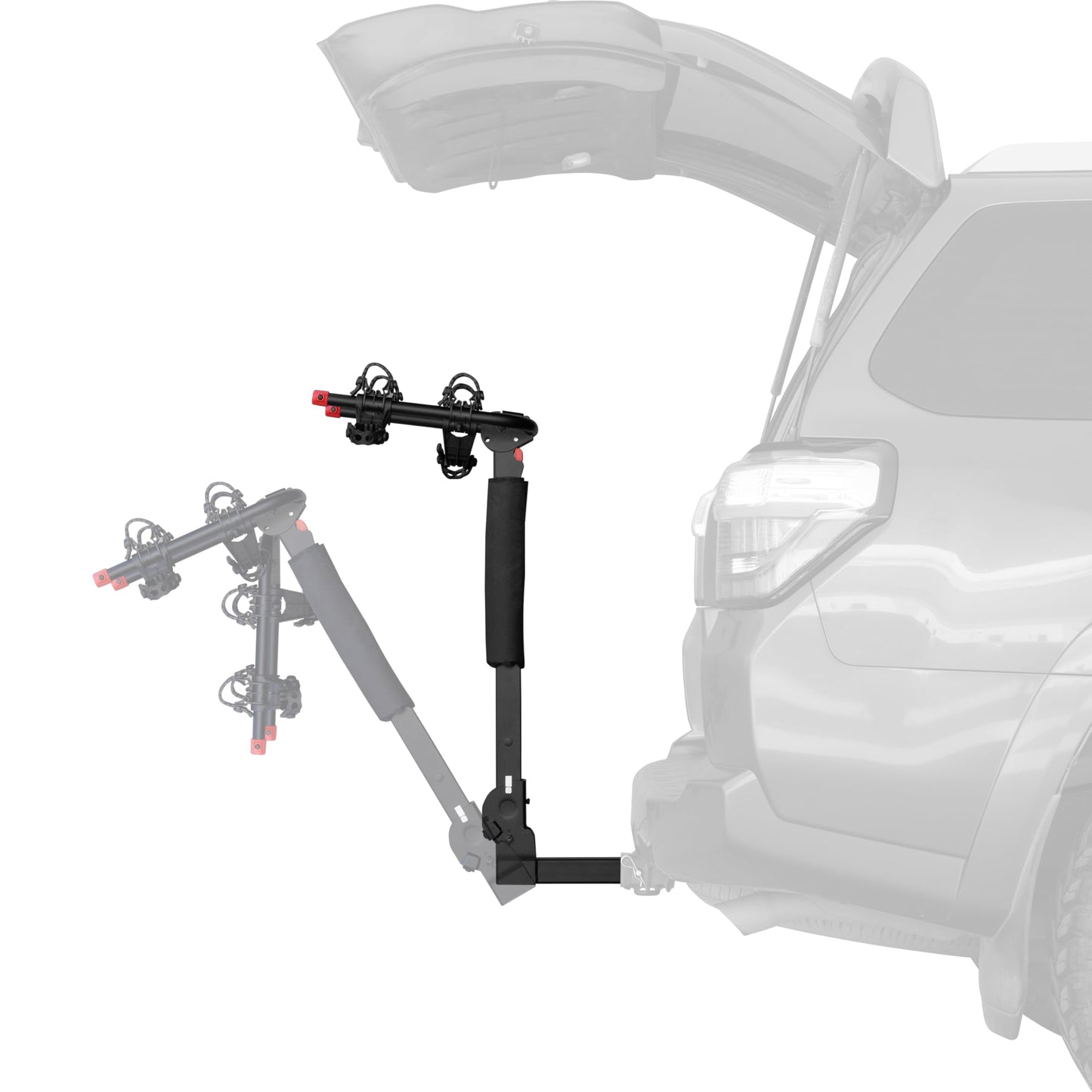 Retrospec Lenox Plus Hitch Mount Bike Rack for Cars Trucks and SUVs | Anti-Wobble Hitch Tightener | Quick-Tilt Trunk Access | Fits 2, 3 or 4 Bikes with 2" Receiver