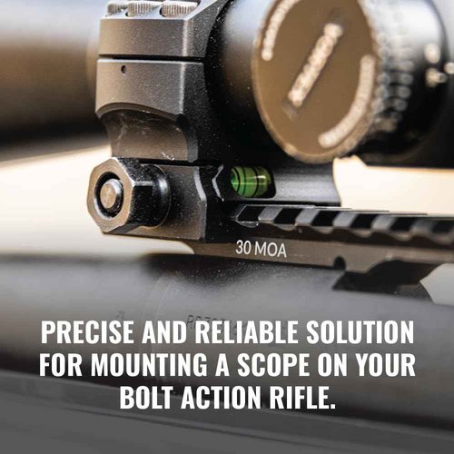 MDT Tikka T1x30 MOA Pick Scope Base, 6061-T6 Aluminum, Hard Anodized, MIL-STD-1913, Integrated Recoil Lug, Snag-Free Design (105082-BLK)