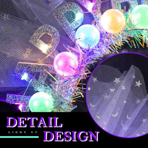 DRESBE Light Up Birthday Headband Happy Birthday Crown Headbands for Women