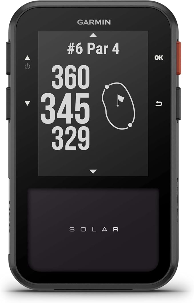 Garmin Approach® G20 Solar, GPS Golf Handheld with Solar Charging, Sunlight-Readable High Resolution Display, Built-in Mag...