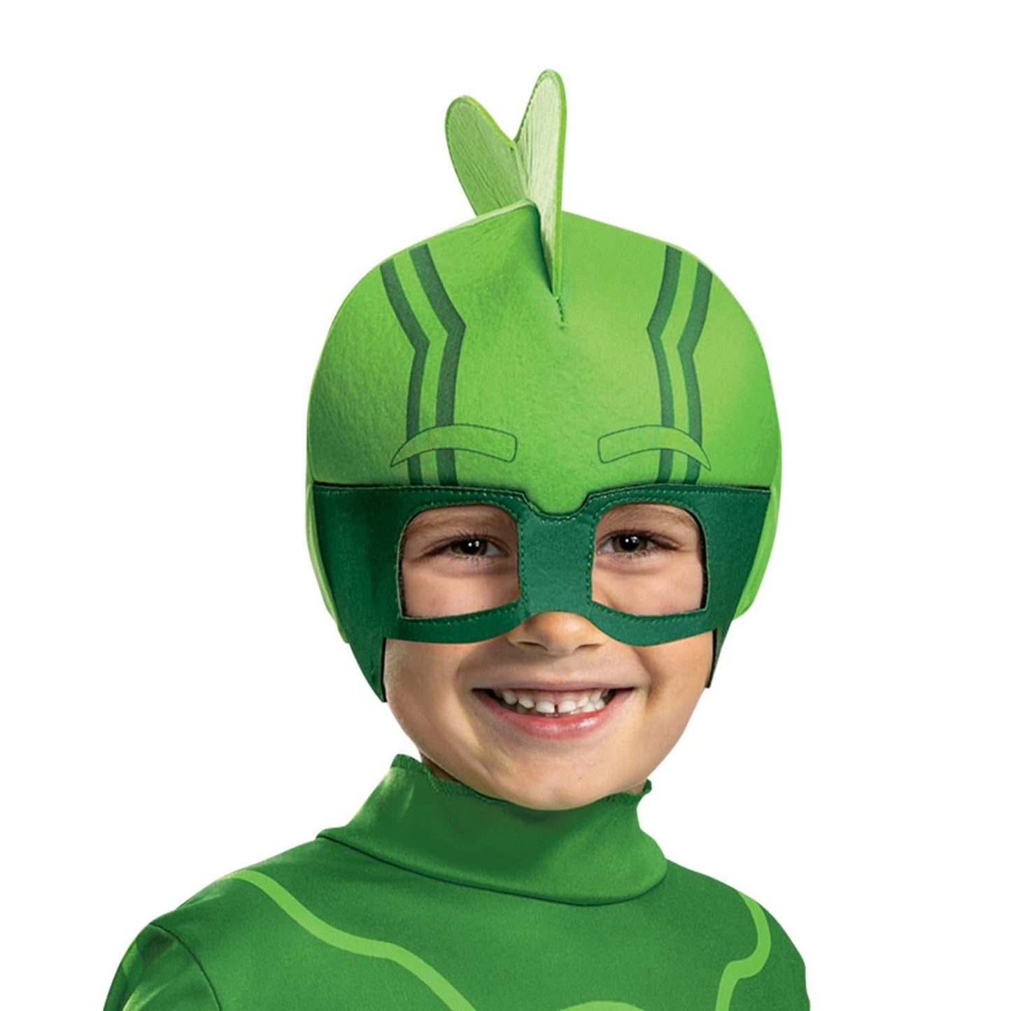 Disguise Gekko Costume for Kids, Official PJ Masks Megasuit Costume Jumpsuit and Mask, Toddler Size Medium (3T-4T)