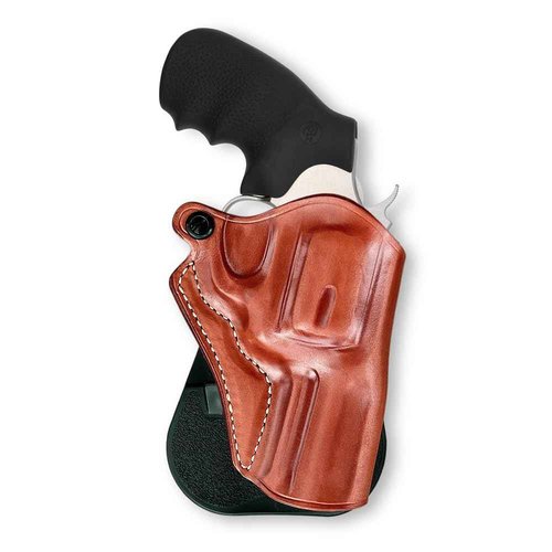 Premium Leather OWB Paddle Holster Open Top Fits Colt King Cobra/Colt Viper 357 Mag 6-Shot 3" Barrel, Right Hand Draw, Brown Color #1631#