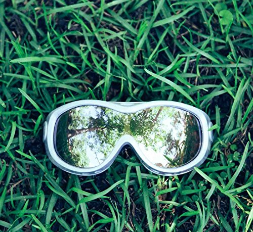 GloFX Ski Goggles - Cyberpunk Reflective Glasses, Full-Face Design, Comfort Foam Padding, Adjustable Strap, UV Protection