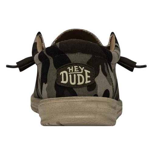 HEYDUDE Men's Wally Suede Multiple Colors | Mens Shoes | Men's Lace Up Loafers | Comfortable & Light-Weight Army Camo