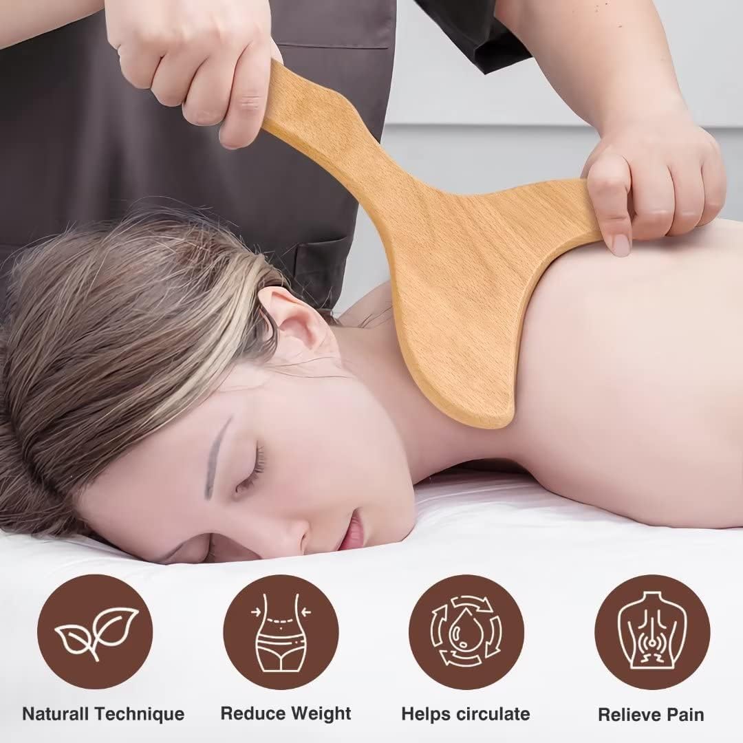 10-in-1 Wood Therapy Massage Tools Massager Wooden Massager for Body Shaping Massage Tool Set Wood Therapy Tools for Relieving Muscle Pain Body Lymphatic Drainage Massager