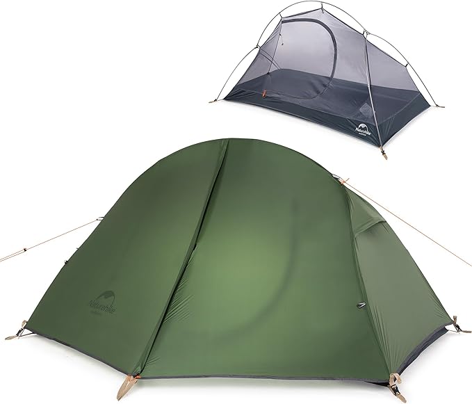 Naturehike Bikepacking 1 Person Tent, Waterproof Easy Set up Free Standing Single Person Tent, Lightweight Backpacking Ten...