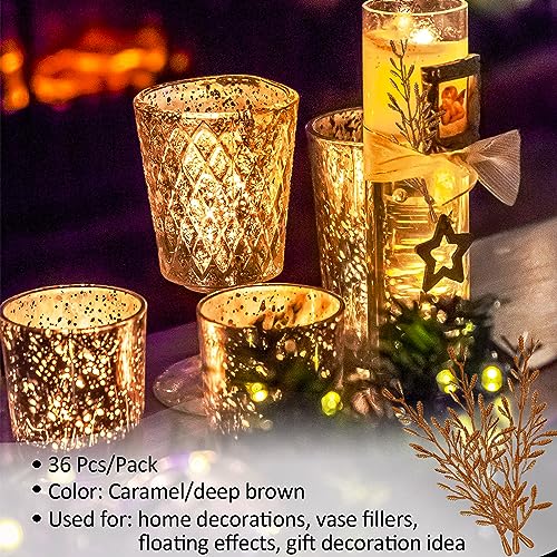 NUZELA 36Pcs Faux Flowers for Floating Candles, Floating-Effect Flowers for Vase Filler, Cylinder Vase Fillers Centerpiece...