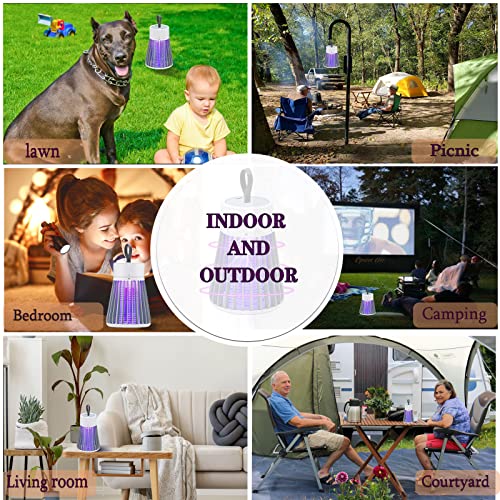 YOOYHHOME Mosquito Zapper, Rechargeable Bug Zapper with Safety Grid for Home and Camping, USB Charging Cordless Design, Pu...