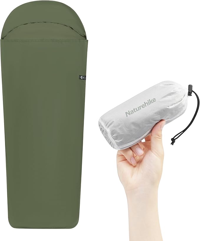 Naturehike 4.5oz Ultralight Washable Sleeping Bag Liner, Lightweight Adult Sleep Sack & Travel Sheets for Backpacking, Hot...