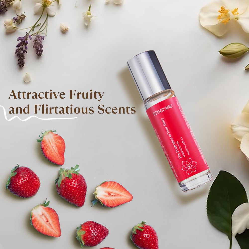 VivaFemme Pheromones Perfumes for Women, Long Lasting Fruity Scent, Roll On Perfume Oil for Women Designed to Attract Men (Fruity)