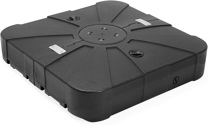 Jentafix Patio Outdoor Cantilever Umbrella Base, Fillable Stand with Wheels, 265 lbs Capacity for Large Offset Umbrella (34 Inches)