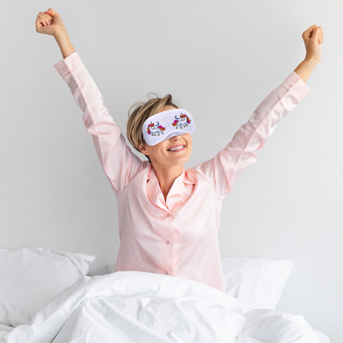 28 Pieces Sublimation White Eye Mask Blanks Sleepover Party Supplies Slumber Pajama Party Decorations with Fabric Marker Pens DIY White Sleep Mask