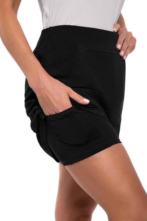 Performance Skort - UPF 50+ Sun Protection - Corta in Black