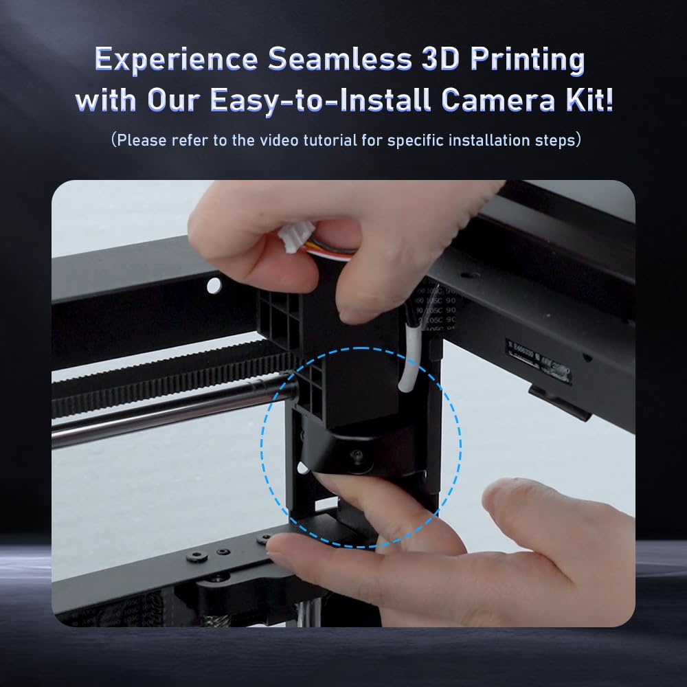 FLASHFORGE Adventurer 5M/5M Pro/AD5X 3D Printer Camera Kit,Camera for Real-Time Monitoring & Remote Surveillance via Flash Maker App,Prevent Printing Failures&Save Filament