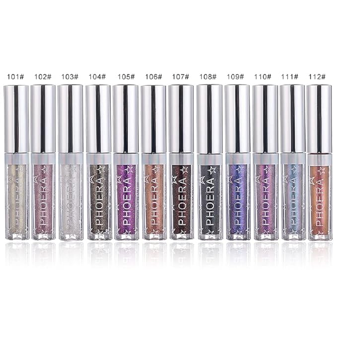 Glitter Eyeshadow，Makeup For Eyes Liquid Shimmer Sparkle Glow Light Colors Pencil Stick Shiny Long Lasting Waterproof Shining Eye Shadow Sets Metallic Pigments Metals Gloss Sparkling Pen Kit (A102)